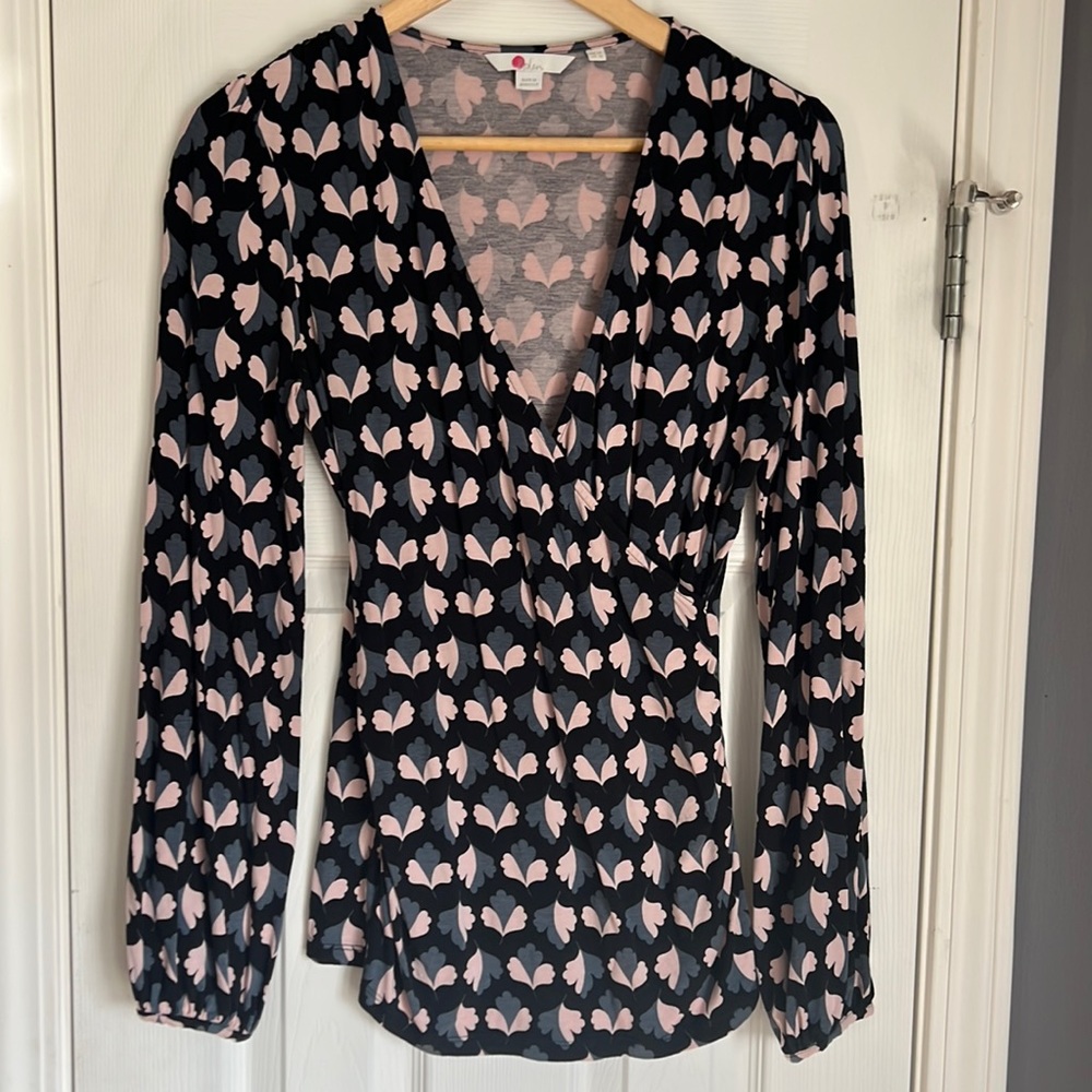 Boden faux wrap top. Size 10
